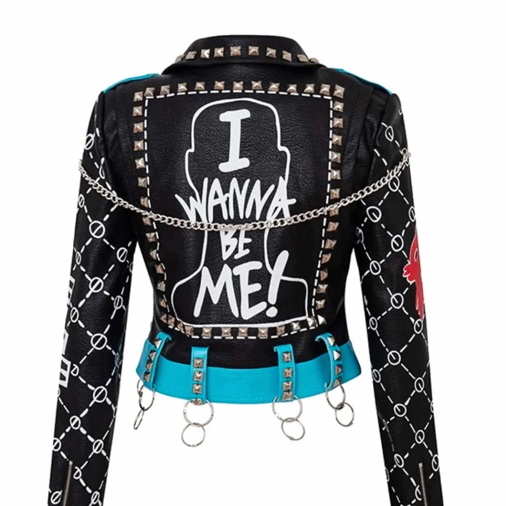 Vegan Leather Moto Jacket- tagged sz med (see details)